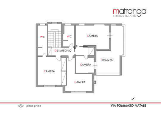 MATRANGA plan annuncio_VIA TOMMASO NATALE piano primo